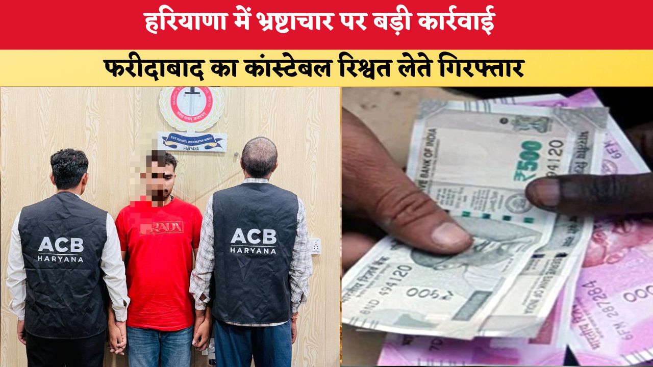 Haryana News हरियाणा में भ्रष्टाचार पर बड़ी कार्रवाई फरीदाबा 86577
