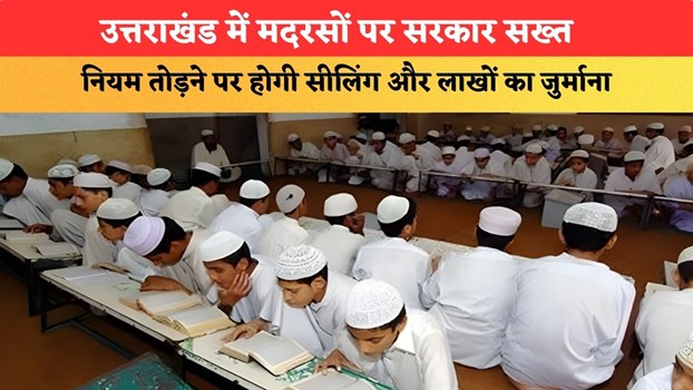 उत्तराखंड में मदरसों पर सरकार सख्त, नियम तोड़ने पर होगी सीलिंग और लाखों का जुर्माना