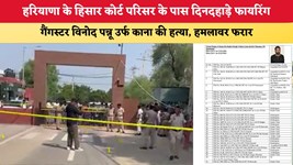 हरियाणा के हिसार कोर्ट परिसर के पास दिनदहाड़े फायरिंग, गैंगस्टर विनोद पन्नू उर्फ काना की हत्या; हमलावर फरार